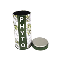 Boîte ronde en métal hermétique personnalisée de qualité alimentaire pour le stockage du thé Matcha, du chocolat, du cacao et des grains de café
