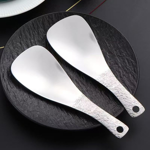 Creative stainless steel rice spoon hammered large vegetable spoon rice spoon dining room spoon household non-stick rice spoon - Product Image 4