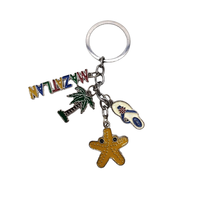 Porte-clés personnalisé en aluminium avec breloques multiples, pendentif en métal émaillé moulé sous pression, souvenir de voyage, cadeau promotionnel, vente en gros OEM