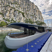 Maison Conteneur de Luxe Préfabriquée en Structure HDPE, Maison Flottante Entièrement Équipée pour Hôtels, Mini-Maisons et Remorques