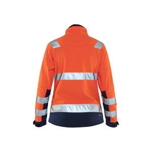 BLAKLADER - 490225175389L Women's <b>Hi</b>-<b>Vis</b> <b>Softshell</b> <b>jacket</b> Orange/Navy blue - EAN 7330509508510 <b>HI</b>-<b>VIS</b> WORKWEAR - Product Image 2