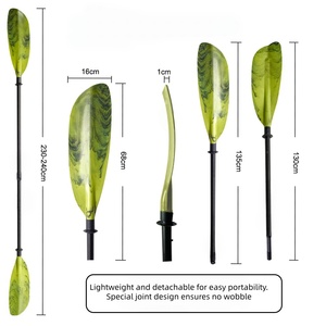 Remo Profesional de Fibra de Vidrio Compuesta para Kayak, con Hoja Ergonómica Asimétrica, para Navegación Oceánica y Fluvial - Product Image 2