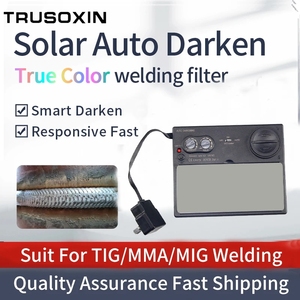 Máscara de Soldadura con Filtro de Oscurecimiento Automático Solar LED, Casco de Soldador, Lente de Soldadura/Filtro de Color Real - Product Image 2
