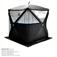 Eisfischen & Sauna-Zelt Outdoor Faltbares Wasserdichtes Pop-up-Heißzelt mit Ofen Tragbares Quadratisches Winter-Campingzelt