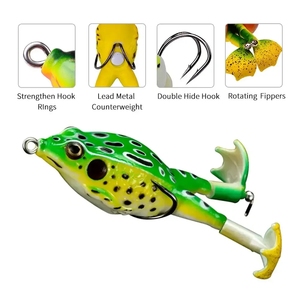 NEWMAJOR 9.2cm 13.5g leurre <span class=keywords><strong>grenouille</strong></span> en PVC souple Topwater appât artificiel en silicone pour la pêche en mer pour la <span class=keywords><strong>position</strong></span> du ruisseau - Product Image 4