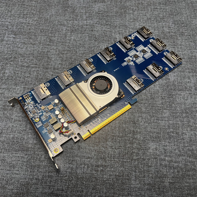 Good Price Expand Card PLX88096 10 Port Adapter Card PCIe 4.0/No disassembly required/X16/SFF8654 PLX88096 Expand Card