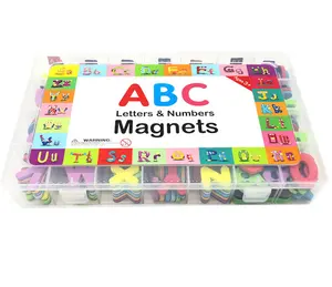 Mainan magnet anak-anak, pendidikan huruf alfabet belajar Bahasa Arab