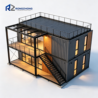 Hôtel Villa en Conteneurs Préfabriqués Résistant aux Intempéries et aux Chocs, Design Élégant, Plusieurs Options de Couleurs