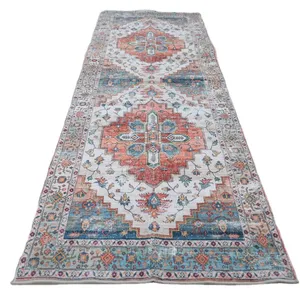 Washable Persian Design Super soft Faux Wool 3d Print Rug Runner Bedside Runner