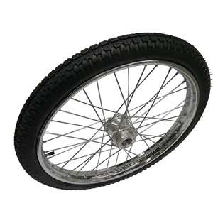 Rueda de Bicicleta de 20 Pulgadas con Llanta Exterior de Poliuretano, Buje de Hierro y Rodamientos de Bolas, Nueva Rueda de Carro a Precio de Fábrica - Product Image 1
