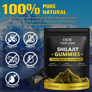 Permen Jeli Shilajit Emas Label Pribadi Grosir, Meningkatkan Energi, Mendukung Imunitas, Berbagai Mineral, Asam Fulvat, Resin Shilajit - Product Image 2