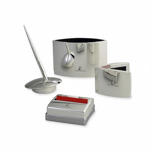 Set da Scrivania Ferruccio 4 Pezzi Accessori per Ufficio di Lusso in Metallo Design Elegante - Product Image 2