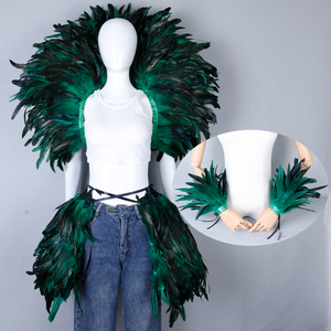 Profesyonel yetişkin Unisex tüy kanatları + etek + bilek manşetleri Set kabartmak melek kostüm fotoğraf stüdyosu sahne in-stok - Product Image 5