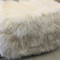 Couverture en fourrure de mouton du Tibet véritable et confortable