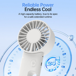 Ventilateur portable à mousqueton, rechargeable par USB, 2000 mAh, 4 vitesses, mini-ventilateur puissant pour les voyages, l'extérieur et le bureau - Product Image 2