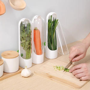 Refrigerador transparente Herb Saver Nuevo producto Freshness Herb Keeper Contenedor de almacenamiento con ralladores Chopper Cutter - Product Image 2