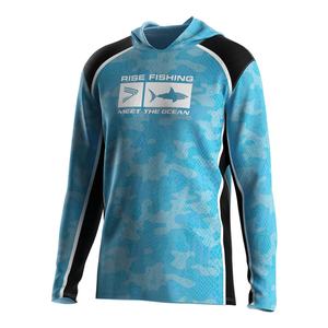 Camiseta Blanca de Manga Larga para Verano, Sublimada, de Secado Rápido, con Capucha, Protección UV, para Pesca - Product Image 1