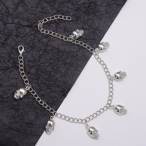 Skull Pendant Metal <b>Chain</b> For <b>Boots</b> Unisex Fashion Accessory Daily Wear Zinc Alloy <b>Chain</b> Decorative Shoe Jewelry - Product Image 3