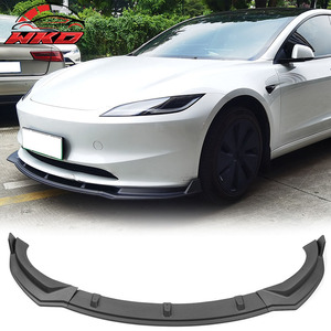 Compatible con Tesla Model 3 2024-2026, Labio de Parachoques Delantero Estilo IKON, Impresión de Fibra de Carbono Mate - Product Image 1
