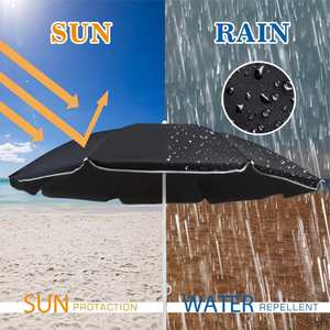 เก้าอี้พับสำหรับตั้งแคมป์และชายหาดแบบพกพาสำหรับผู้ใหญ่ มีหลังคาบังแดดคู่ พร้อมร่ม - Product Image 3
