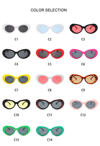 Cung cấp giá bán buôn Cổ Điển Retro Kính mát người đàn ông người phụ nữ hình bầu dục bong bóng thời trang và sang trọng Kính mát - Product Image 5