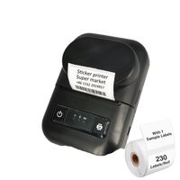 Imprimante Thermique Économique 58 mm Portable de Poche pour Reçus, Codes-barres, Étiquettes de Prix, Autocollants, Bluetooth Sans Fil, Mini Imprimante