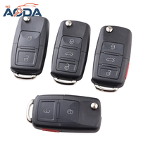 Carcasa de Llave Plegable de 2 Botones para Auto, Repuesto OEM para Llave de VW