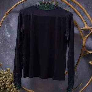 Luxurious eco-friendly anti-pilling lace-trimmed modal stretch slim-fit breathable women's long-sleeve solid color <b>base</b> <b>layer</b> - Product Image 1