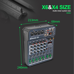 Mezclador de Audio Digital Mini de 6 Canales Debra Audio, Fader, BT4.2, Efecto de Reverberación 16DSP, 48V, Grabación por PC, Receptores de Banda - Product Image 6