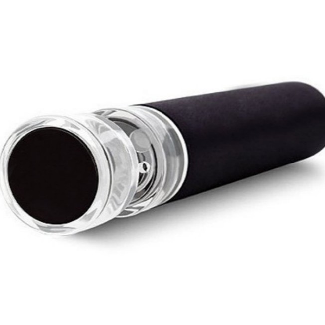 Pull type vacuum wine stopper-small black cap-pp bag