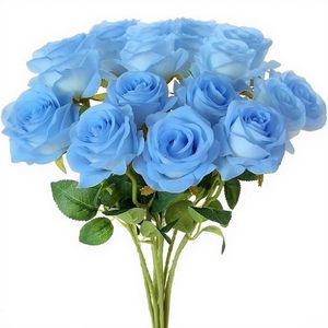 Roses artificielles au toucher réel, fleurs réalistes, arrangements floraux de mariage, fausses roses longue durée, vente en gros - Product Image 1