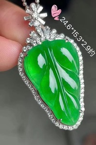 SGARIT Bijoux 18K <span class=keywords><strong>Or</strong></span> Blanc <span class=keywords><strong>Jade</strong></span> <span class=keywords><strong>Pendentif</strong></span> Grade A Naturel Jadéite Vintage Bijoux Vert <span class=keywords><strong>Jade</strong></span> Pierre <span class=keywords><strong>Pendentif</strong></span> Pour Les Femmes - Product Image 3