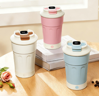 Nouvelle Tasse à Café Mélangeuse Automatique Moderne, Électrique Magnétique en Acier Inoxydable Isolée, Rechargeable avec Affichage de Température