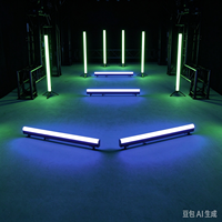 Ensemble de 8 tubes LED Pixel sans fil DMX Artnet 360, étanches, 1,2 m, alimentés par batterie, pour éclairage de scène