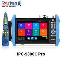 Testeur de caméra CCTV Rsrteng IPC-9800C Pro 8K POE++ CVBS SFP Outils réseau WiFi Traceur de câbles Moniteur