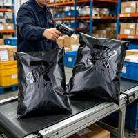 Sacs d'expédition personnalisés avec impression de logo, sacs d'expédition biodégradables en polyéthylène pour vêtements