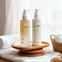 Bouteilles à pompe cylindriques en PET personnalisées de 300 ml et 500 ml, couleurs sur mesure, pour emballage de lotion pour le visage, shampoing et soins de la peau - Vente en gros OEM