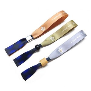 Bracelets en tissu polyester tissé personnalisés à logo, colorés, en gros, pour fêtes et événements - Product Image 3