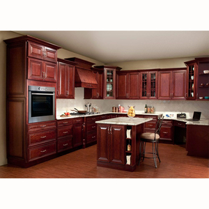 European Style Bespoke <strong>Kitchen</strong> and Islands Furniture Accessories Design Hard Wood Counter Vintage Pantry Cabinet - Product Image 2