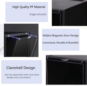 Single Stackable Square Shoe Crates Clear Foldable Acrylic Sneaker <b>Box</b> Shoes <b>Display</b> Magnetic <b>Plastic</b> Multifunction Storage <b>Box</b> - Product Image 4
