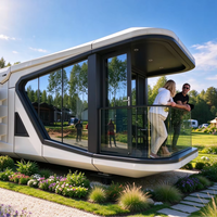 Capsule spatiale modulaire OEM en acier, conception de mini-cabine pour la vie à distance ou les retraites de vacances