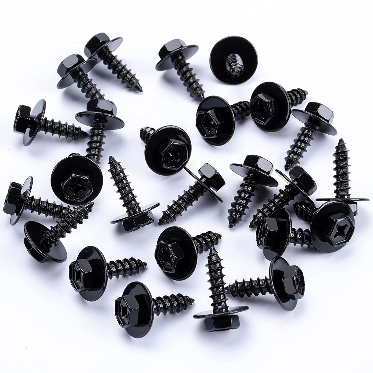 10-Pack Fender Liner & Bumper Cover Screws For Audi/VW – N90974701, Black Metal