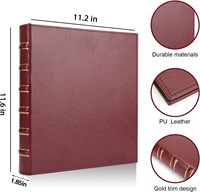 Marron 8.5x11 pouces lettre A4 taille Pu fantaisie vieux fichier dossier organisateur de documents relié Vintage cuir 3 d O Ring Binder