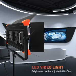 Tanpa suara tanpa kipas 200W rgb lampu kamera dalam ruang luar ruangan untuk kit pencahayaan video studio GL-2000c RGB lampu LED Studio