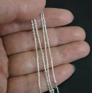 定制925纯银时尚饰品卷串珠卫星链手链3毫米珠球链项链