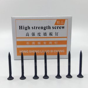 High Strength Drywall Screw M3.5 16-50mm Black Phosphated Sink Head Coarse Thread Carbon Steel Grade 8.8 Gypsum Board Nail - Product Image 1