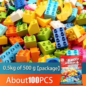 FEELO bloques de construcción clásicos a granel 500g bolsa de bloque para 3 + ladrillos de construcción grandes para niños juguete accesorios de Color aleatorio - Product Image 3