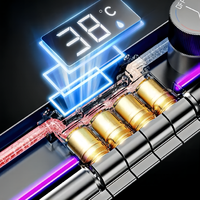Évier de cuisine moderne populaire à fente unique, fait à la main, multifonction, lave-gobelet, LED, affichage numérique, acier inoxydable anti-rayures