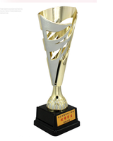 2023 trophée d'honneur en métal de haute qualité faisant le trophée en métal d'or et d'argent et les cadeaux de base en plastique