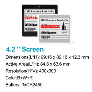 E-ink 4.7 4.2 4.3 pouces E Ink Price Multi-screen Epaper Digital Price Tag Display ESL System E-ink-shelf-labels pour supermarché - Product Image 3